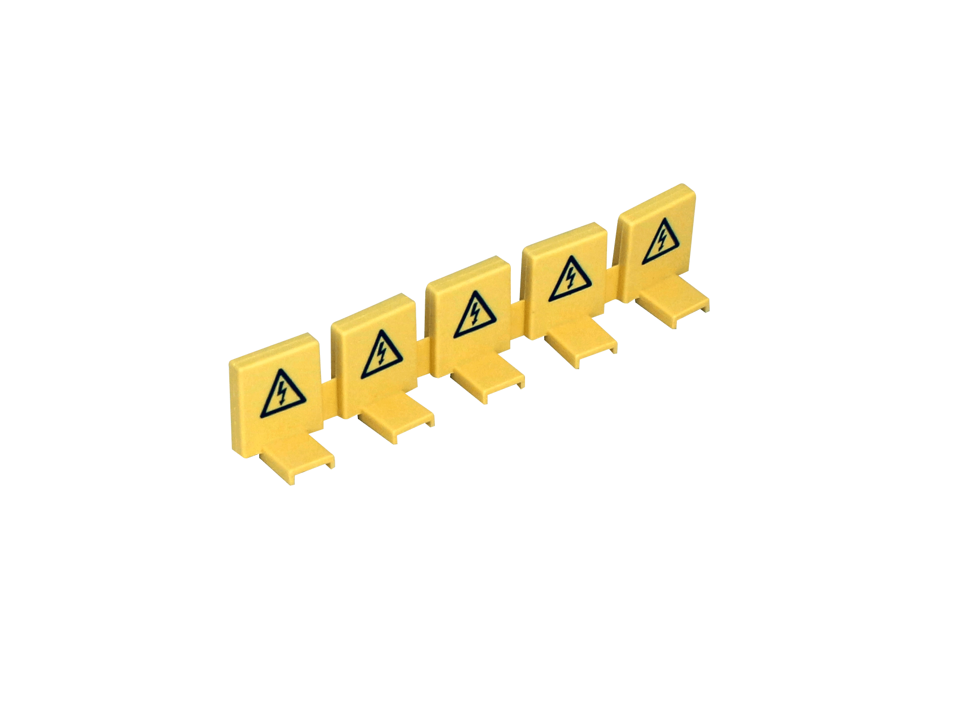 DAA013.png.webp Yellow Busbar Protection Cover For 5 Unused Ways or Split Into Individual (For Single & 3 Phase) - Image 1