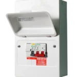 EV Consumer Unit with 100A Main Switch + 1 X B-Curve 32A/30mA Bi-Directional RCBO TYPE A + 1 X Blank
