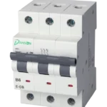 MCB 6kA 3P 3 Module B-Curve 6A 400V AC