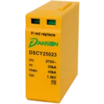 Pluggable Module  TYPE II 20-40kA 1P+N 275 AC 18 mm (Yellow) for both DSCY251N23 and DSCY251N2R3