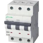 MCB 6kA 3P 3 Module B-Curve 32A 400V AC