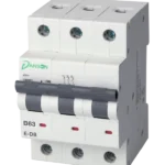 MCB 6kA 3P 3 Module B-Curve 63A 400V AC