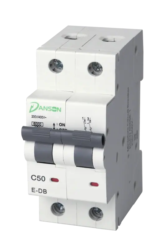 E-DBYC250-1.webp MCB 6kA D.P. Double Module C-Curve 50A 400V AC - Image 1
