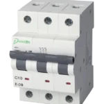 MCB 6kA 3P 3 Module C-Curve 10A 400V AC