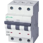MCB 6kA 3P 3 Module C-Curve 50A 400V AC