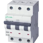 MCB 6kA 3P 3 Module D-Curve 63A 400V AC