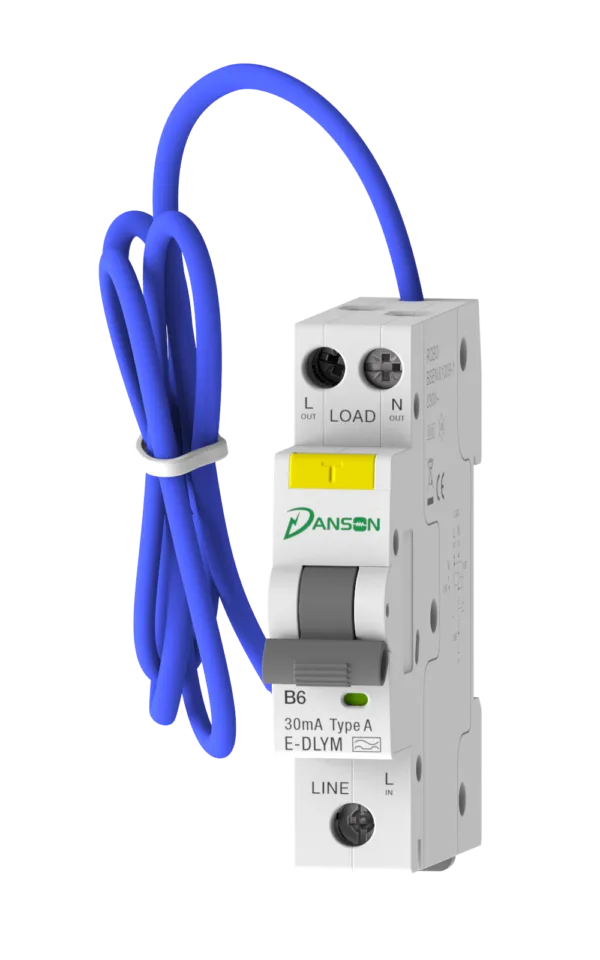 E-DLYM2106-600x960.png.webp Mini RCBO 6kA 1P+N Single Module B-Curve 6A 30mA 230V Type A - Image 1