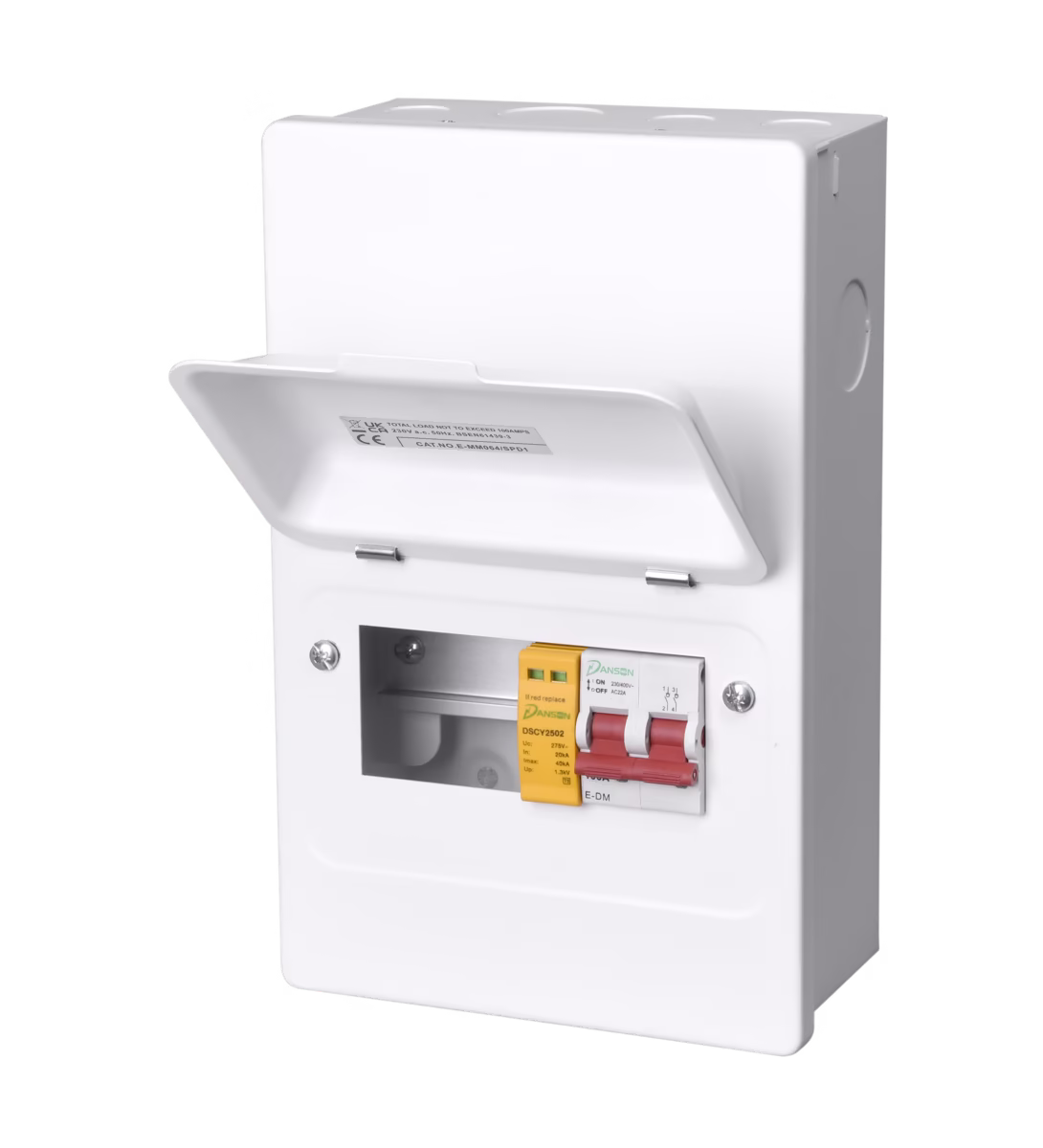 5 Ways Metal Consumer Unit with SPD And 100A Main Switch