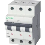 MCB 6kA 3P 3 Module D-Curve 2A 400V AC