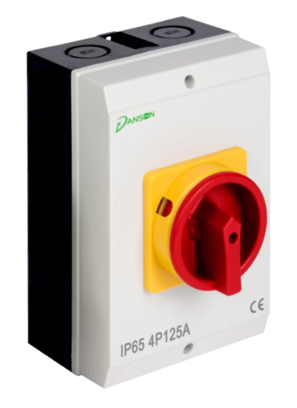 IP65 Surface Mounted 125A 4 Pole Rotary Isolator A.C.